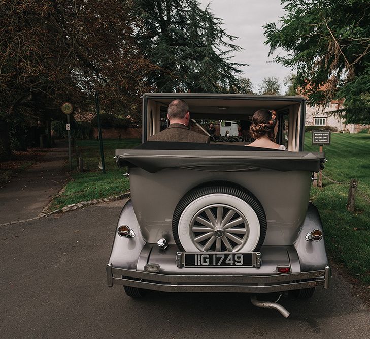 Vintage Wedding Car | DIY Lord of the Rings Themed Wedding at Monks Barn in Maidenhead | Jason Mark Harris Photography | Cinematic Films By J