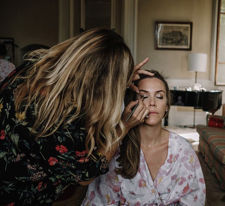 Getting Ready | Super Luxe Blush, White & Greenery Destination Wedding at Villa Pitiana, Tuscany, Italy | Jason Mark Harris Photography | Angelo La Torre Film