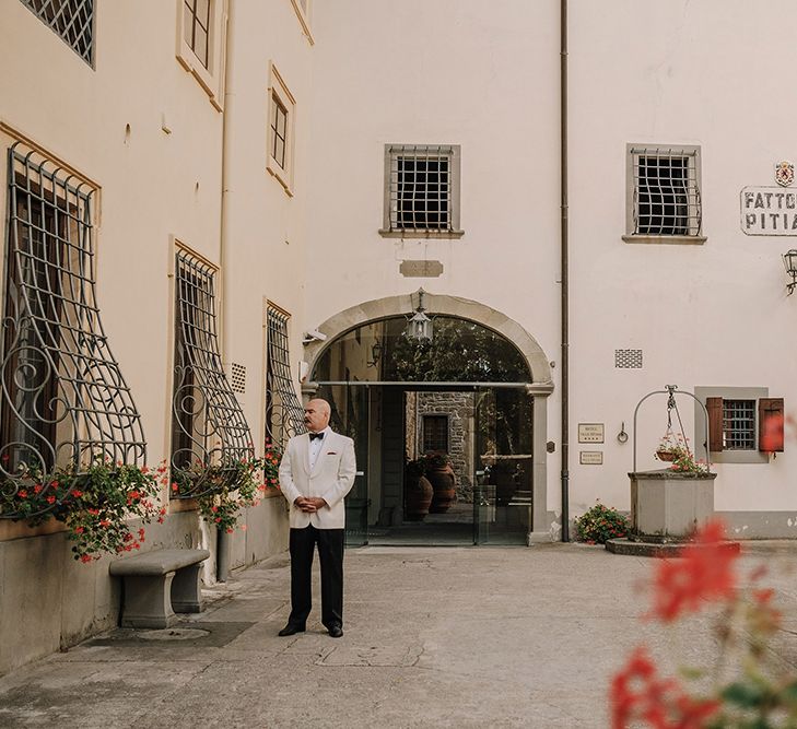 Father of the Bride | Super Luxe Blush, White & Greenery Destination Wedding at Villa Pitiana, Tuscany, Italy | Jason Mark Harris Photography | Angelo La Torre Film