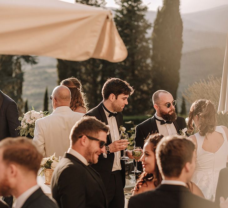 Wedding Ceremony | Wedding Music | Super Luxe Blush, White & Greenery Destination Wedding at Villa Pitiana, Tuscany, Italy | Jason Mark Harris Photography | Angelo La Torre Film