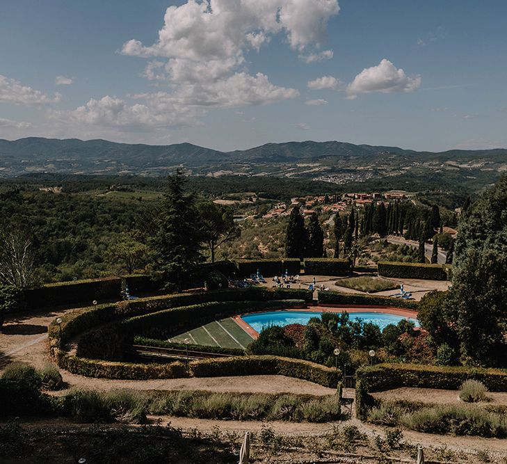 Super Luxe Blush, White & Greenery Destination Wedding at Villa Pitiana, Tuscany, Italy | Jason Mark Harris Photography | Angelo La Torre Film