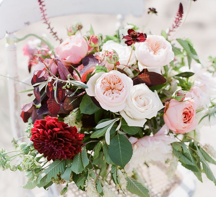 Beautiful Plum and Pale Pink Wedding Flowers by Blue Sky Flowers