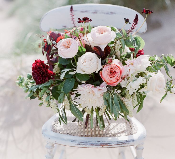 Beautiful Plum and Pale Pink Wedding Flowers by Blue Sky Flowers