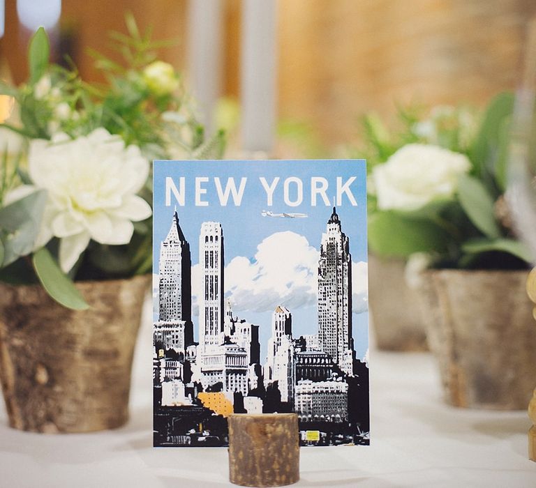 New York Postcard Table Names