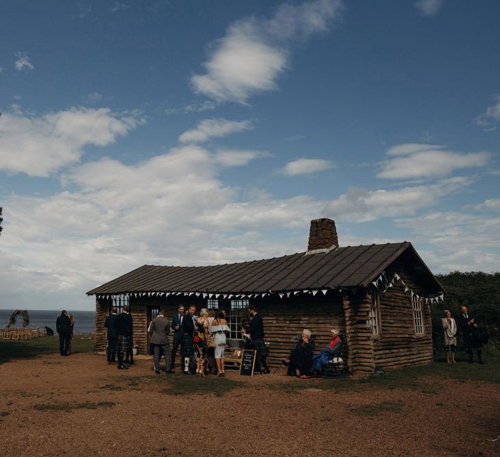 Outdoor Coastal Wedding at Ravensheugh Log Cabin in Scotland | Alpacas | MacGregor and MacDuff Kilts | Album Weddings Photography | Second Shooter Lovro Rozina