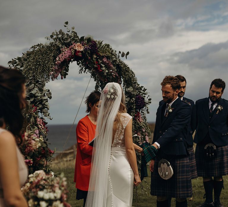 Outdoor Coastal Wedding at Ravensheugh Log Cabin in Scotland | Alpacas | MacGregor and MacDuff Kilts | Album Weddings Photography | Second Shooter Lovro Rozina