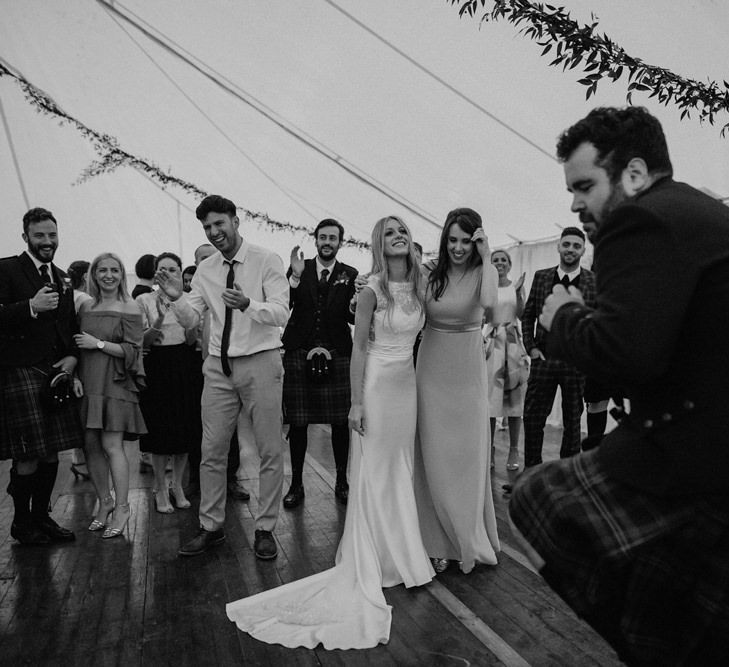 Outdoor Coastal Wedding at Ravensheugh Log Cabin in Scotland | Alpacas | MacGregor and MacDuff Kilts | Album Weddings Photography | Second Shooter Lovro Rozina