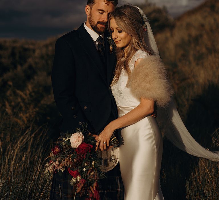 Outdoor Coastal Wedding at Ravensheugh Log Cabin in Scotland | Alpacas | MacGregor and MacDuff Kilts | Album Weddings Photography | Second Shooter Lovro Rozina