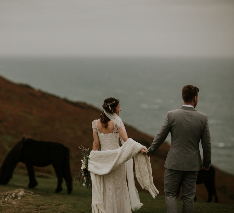 Wild Ponies // Magical Winter Elopement Wedding Cornwall With Images By Enchanted Brides Photography & Film By Baxter And Ted With Styling From A Belle & A Brit