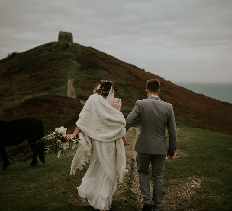 Magical Winter Elopement Wedding Cornwall With Images By Enchanted Brides Photography & Film By Baxter And Ted With Styling From A Belle & A Brit