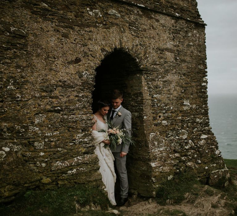 Magical Winter Elopement Wedding Cornwall With Images By Enchanted Brides Photography & Film By Baxter And Ted With Styling From A Belle & A Brit