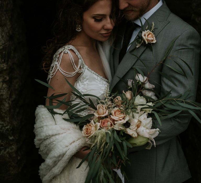 Magical Winter Elopement Wedding Cornwall With Images By Enchanted Brides Photography & Film By Baxter And Ted With Styling From A Belle & A Brit