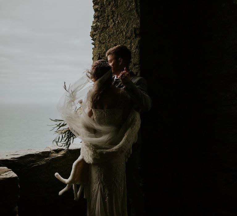 Magical Winter Elopement Wedding Cornwall With Images By Enchanted Brides Photography & Film By Baxter And Ted With Styling From A Belle & A Brit