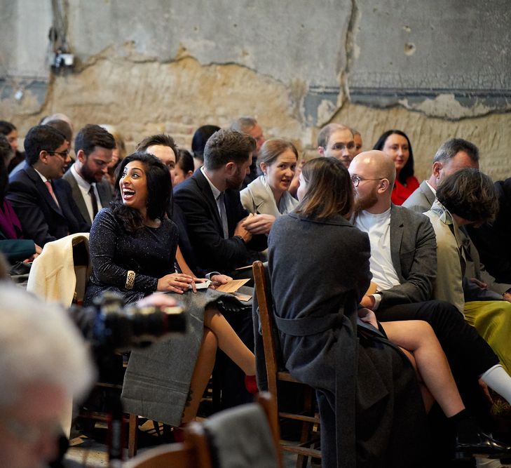 Wedding Ceremony At Asylum Chapel // Relaxed Foodie Wedding At Brixton East Dita Rosted Events Worm London Floral Design