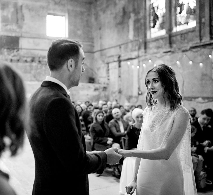 Wedding Ceremony At Asylum Chapel // Relaxed Foodie Wedding At Brixton East Dita Rosted Events Worm London Floral Design