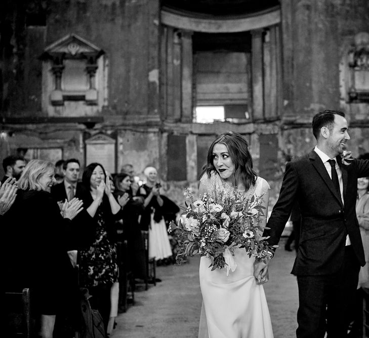 Wedding Ceremony At Asylum Chapel // Relaxed Foodie Wedding At Brixton East Dita Rosted Events Worm London Floral Design