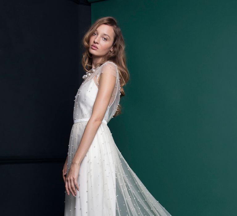 Elegant Pearl Wedding Dress From Halfpenny London