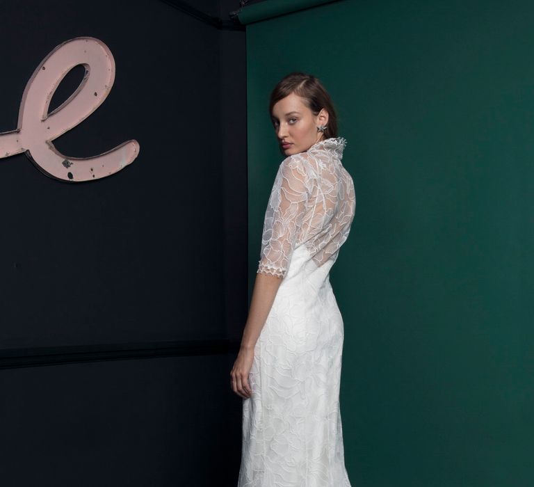 Bridal Gown With Long Lace Sleeves Halfpenny London