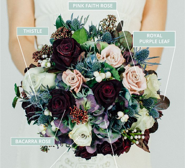 Structured Autumn & Fall Wedding Bouquet With Berry Tones