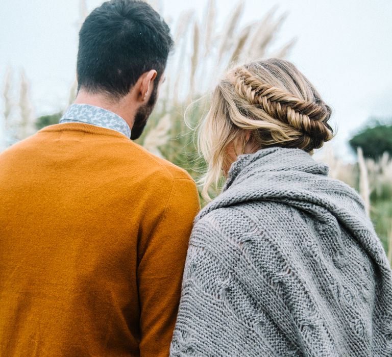 Autumnal Wedding Inspiration At The Coast With Pampas Grass Moon Gate & Drip Icing Cake With Images From Olivia Bossert Photography & Styling By The Artful Event Co