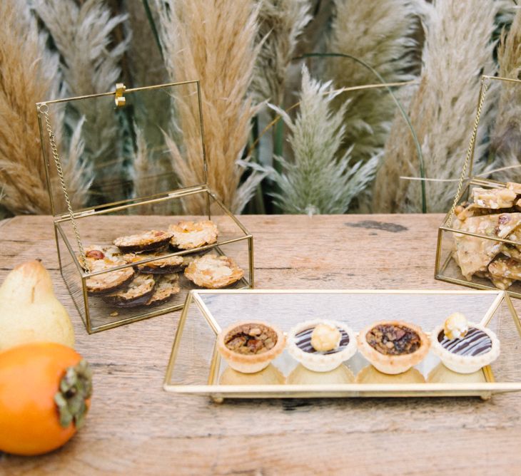 Autumnal Wedding Inspiration At The Coast With Pampas Grass Moon Gate & Drip Icing Cake With Images From Olivia Bossert Photography & Styling By The Artful Event Co