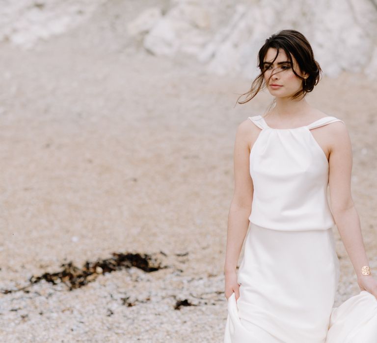 Charlie Brear Wedding Dresses Barefoot Bridal Inspiration At Lulworth Cove