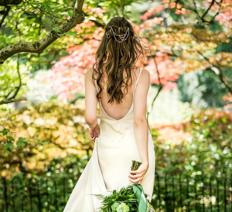 Grecian Goddess Bride With Elegant Gowns By Charlie Brear And Anna Campbell Leading South West Wedding Suppliers Bath Wedding Suppliers Abigail Constanza Bridal