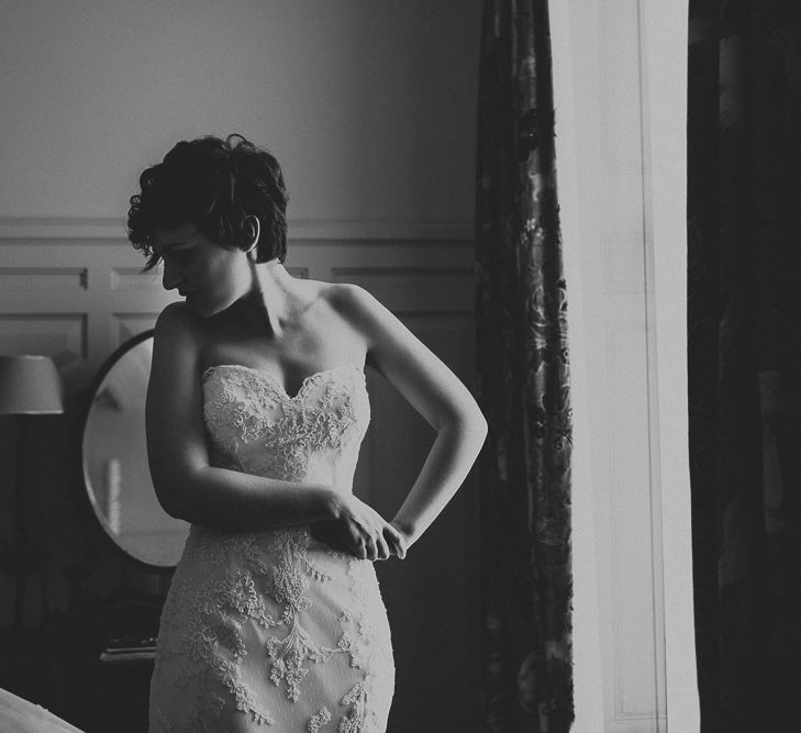 Bride In Justin Alexander Wedding Dress