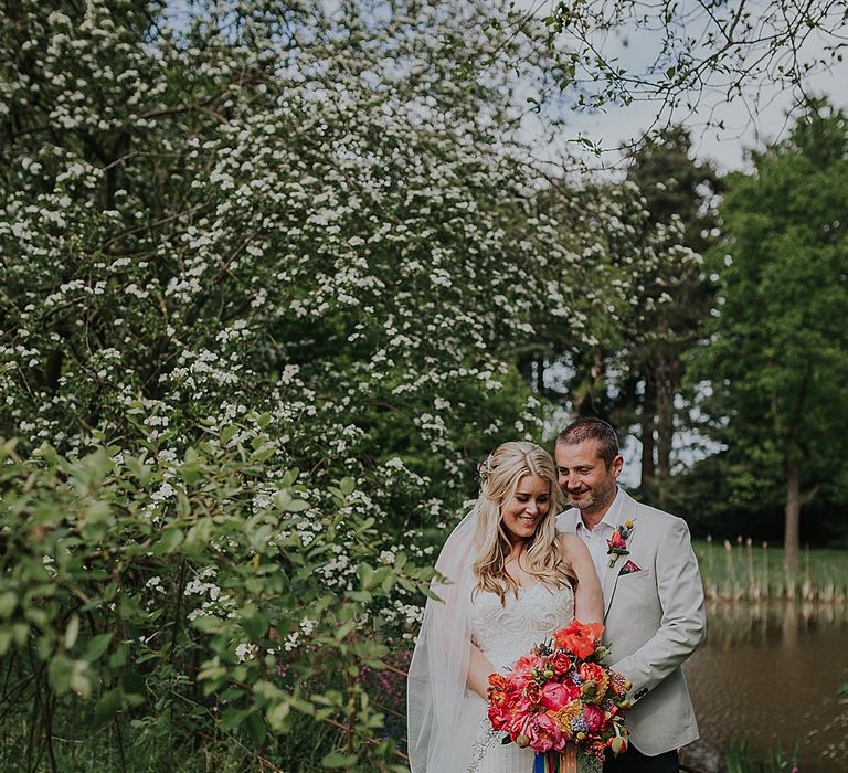 Colourful Spring Wedding At Iscoyd Park With Coral Charm Peonies And Bride In Pronovias Images From Kate Gray Photography