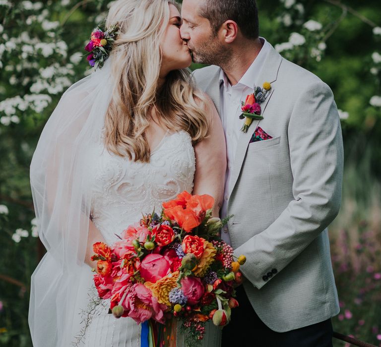 Colourful Spring Wedding At Iscoyd Park With Coral Charm Peonies And Bride In Pronovias Images From Kate Gray Photography