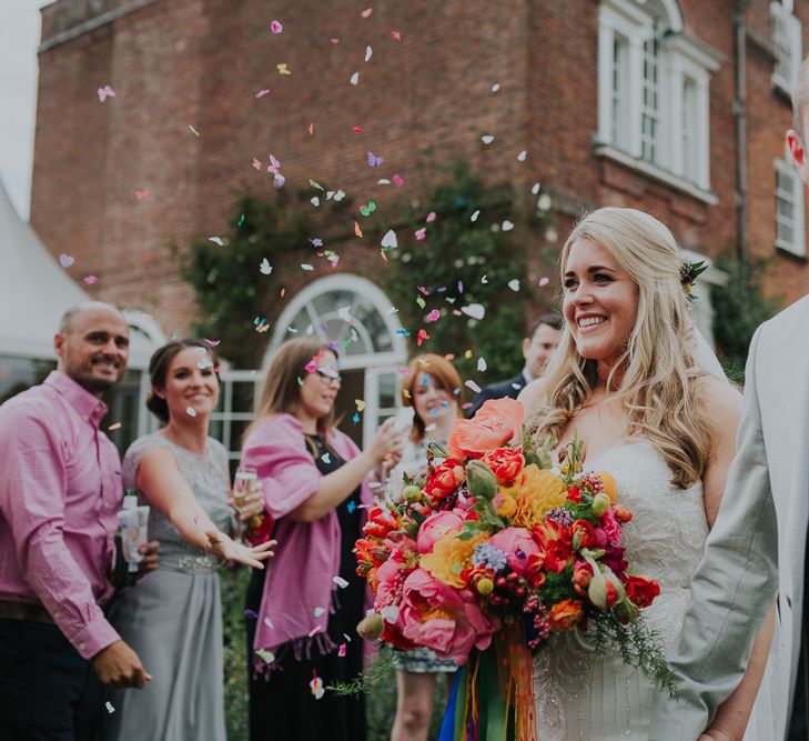 Colourful Spring Wedding At Iscoyd Park With Coral Charm Peonies And Bride In Pronovias Images From Kate Gray Photography