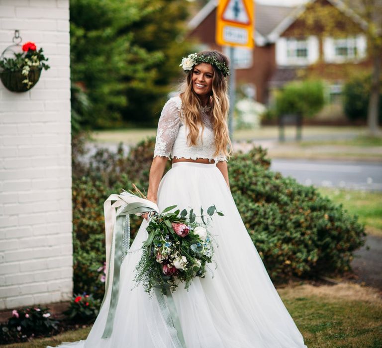 Take Me Out Couple Beckie & Adam Get Married | Bride In Crop Top | Images by Joanna Bongard Photography | Film by Costa Sister Productions