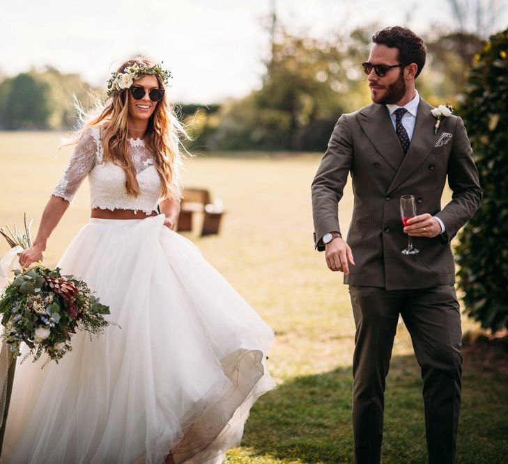 Take Me Out Couple Beckie & Adam Get Married | Bride In Crop Top | Images by Joanna Bongard Photography | Film by Costa Sister Productions