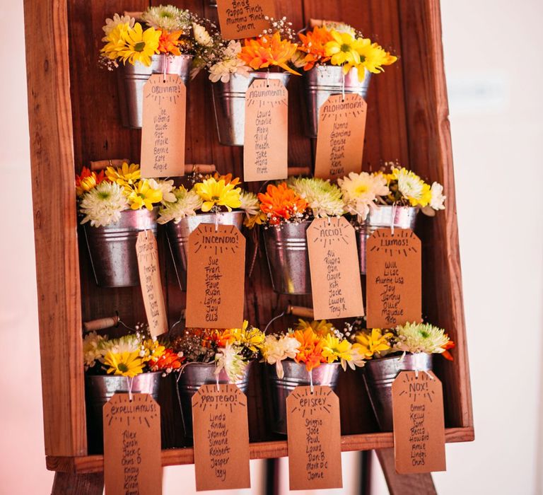 Rustic Table Plan For Wedding | Take Me Out Couple Beckie & Adam Get Married | Bride In Crop Top | Images by Joanna Bongard Photography | Film by Costa Sister Productions