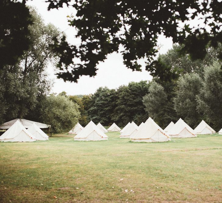 Glamping In Bell Tents At Wedding