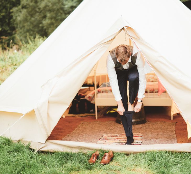 Glamping In Bell Tents At Wedding