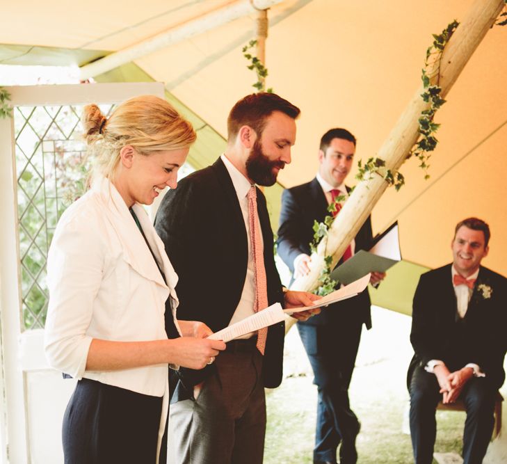 Wedding Ceremony In A Tipi