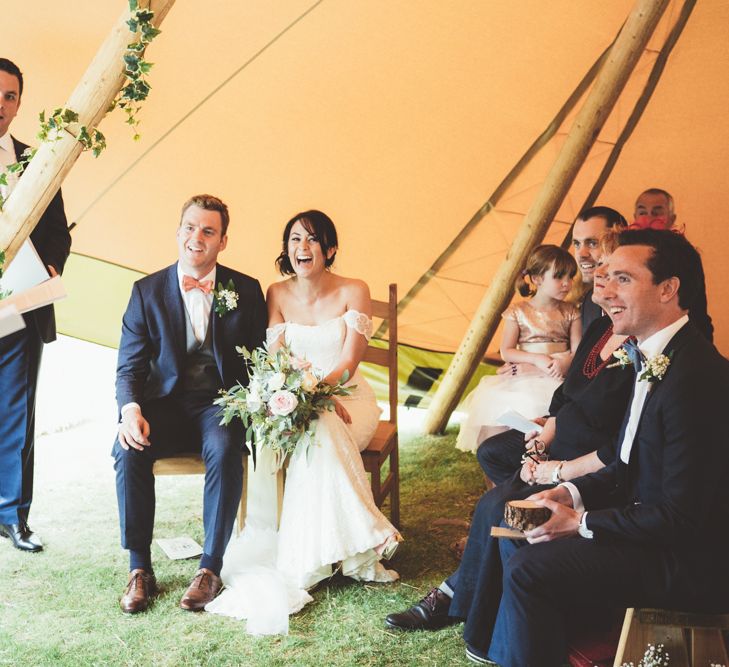 Wedding Ceremony In A Tipi