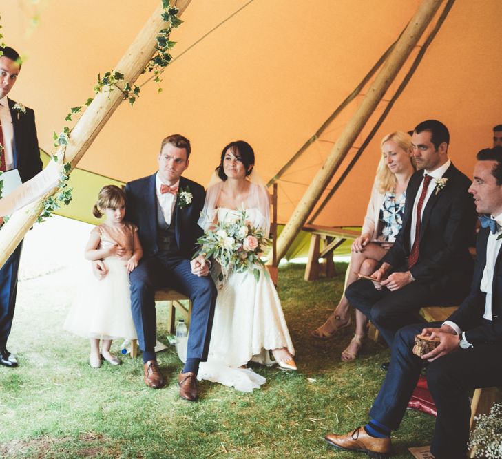 Wedding Ceremony In A Tipi