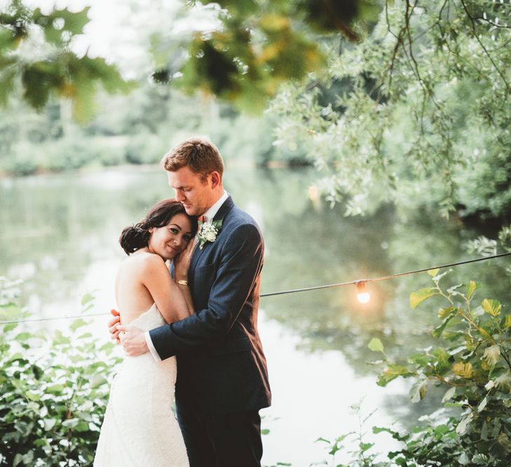 Bride In Watters Wedding Dress