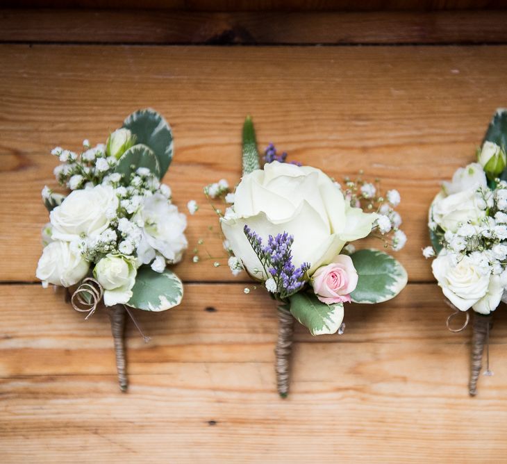 Buttonholes | Coastal Wedding at Driftwood Spas St Agnes, Cornwall | Jessica Grace Photography