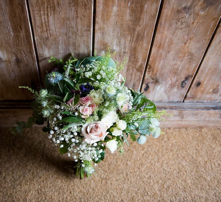 Romantic Wedding Bouquet | Coastal Wedding at Driftwood Spas St Agnes, Cornwall | Jessica Grace Photography