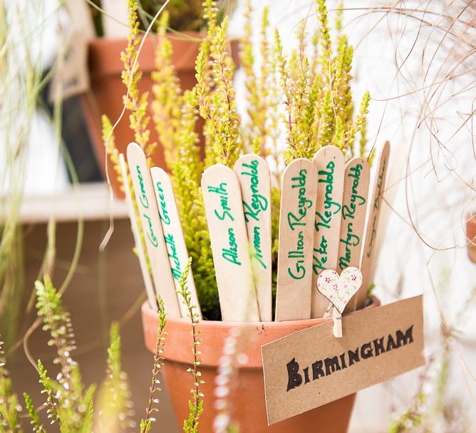 Plant Pot Table Plan | Coastal Wedding at Driftwood Spas St Agnes, Cornwall | Jessica Grace Photography