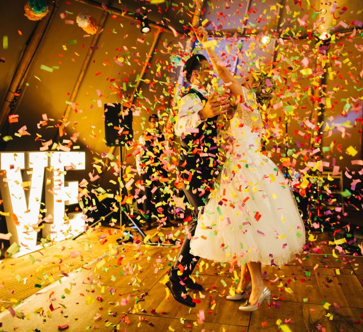 Confetti Bomb at First Dance