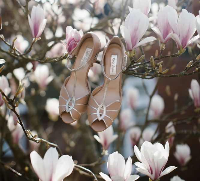 Peach Mimosa Rachel Simpson Bridal Shoes | Chris Barber Photography