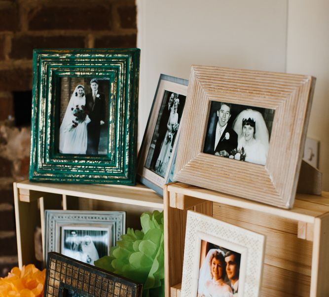 Old Family Portraits | Wedding Decor | Curradine Barns, West Midlands | Chris Barber Photography