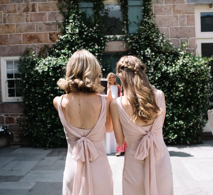 Marquee Wedding Jersey With Bride In Jesus Peiro With Images From Wedding_M And Bridesmaids In Pink Silk Dresses By Ghost