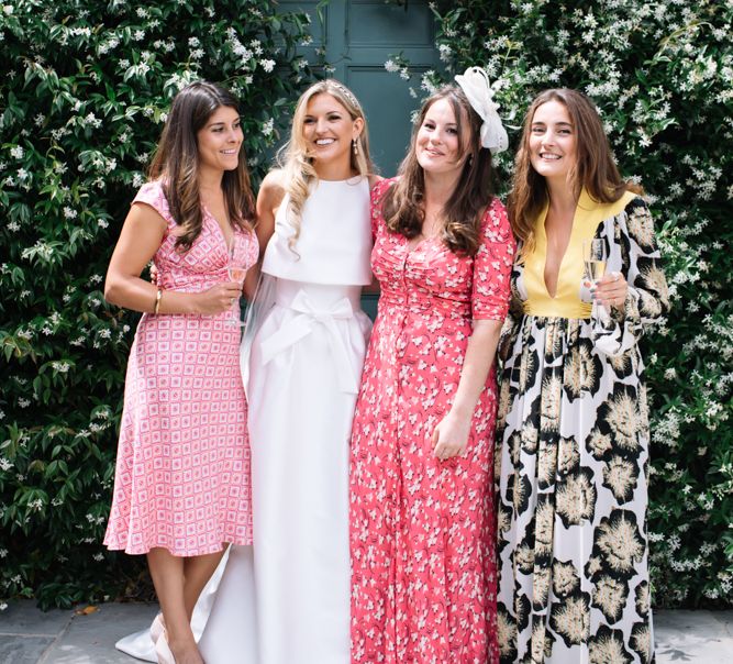 Stylish Wedding Guests // Marquee Wedding Jersey With Bride In Jesus Peiro With Images From Wedding_M And Bridesmaids In Pink Silk Dresses By Ghost