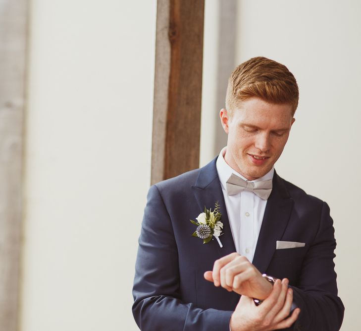 Groom in Reiss Suit