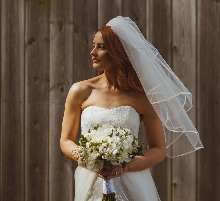 Bride in Stewart Parvin Wedding Dress